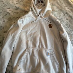 Carhartt women’s Cream Hoodie with Contrast Logo